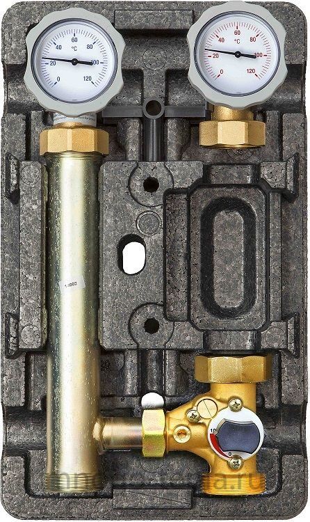 Группа быстрого монтажа NG-TK-010 TIM с 3-х ход. термостатическим смесительным клапаном, без насоса